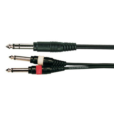 BB314-3M Кабель акустический, 6,35мм, стерео - 2х6,35мм, моно, 3м, Soundking