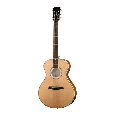P680EQ-WCASE-NAT Электро-акустическая гитара, цвет натуральный, с футляром, Parkwood