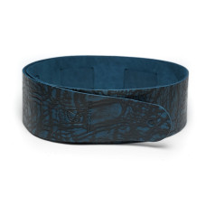 MB6061-124 Ремень для гитары, кожаный, синий тигина, Mamba straps