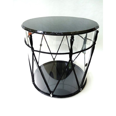 MZ-B33plexKB Барабан кавказский 12", плексиглас, прозрачный, с чехлом, MEZZO