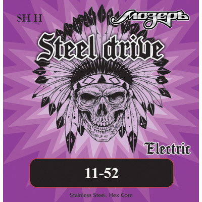SH-H Steel Drive Комплект струн для электрогитары, сталь, 11-52, Мозеръ