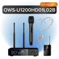 OWS-U1200HD01L02B Одноканальная радиосистема с ручным, головным и петличным микрофонами, Октава