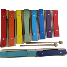 SGBA10-C Металлофон разборный (глокеншпиль) альт 8 нот+2 полутона, цветной, Sinkopa