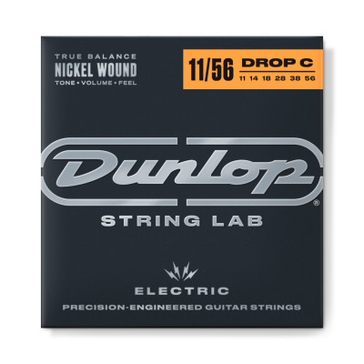 DEN1156DC Performance+ Комплект струн для электрогитары, никелированные, Drop C, 11-56, Dunlop