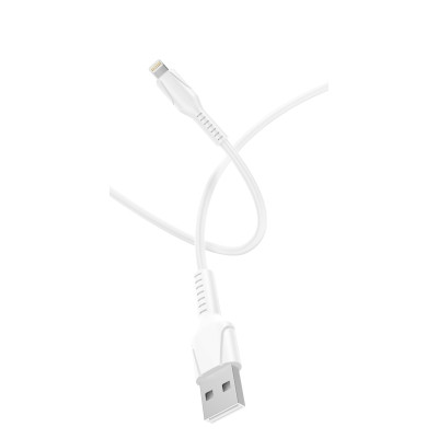 00-00028384 Кабель GP21L-2M USB (m)-Lightning (m) 2.4A силикон белый, GoPower