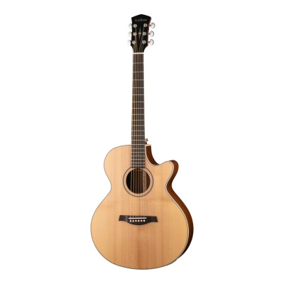 S27-GT Электро-акустическая гитара, с вырезом, с чехлом, глянец, Parkwood