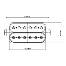 MHB-3-BK Звукосниматель для электрогитары, хамбакер, бриджевый, Smiger