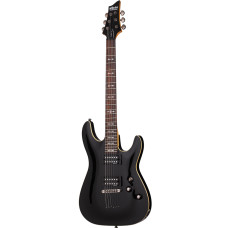Schecter OMEN-6 BLK Гитара электрическая, 6 струн, корпус липа, гриф клен, лады 24XJumbo, черный