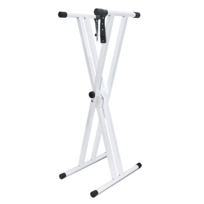 FM-802WH Стойка для клавишных инструментов, Х-образная, двойная, белая, Flanger