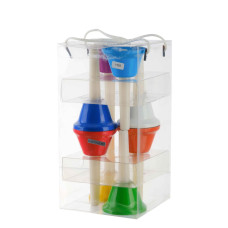 HB8 Цветные колокольчики с язычками, на ручках, 8шт по нотам  в упаковке. Fleet