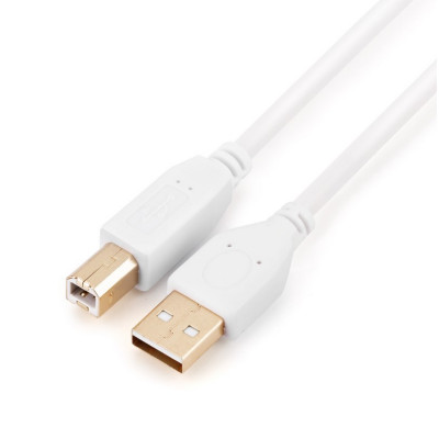 00-00028931 Кабель USB A (m)-USB B (m) 1.8м ПВХ белый, GoPower