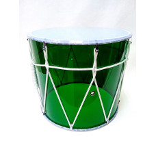 MZ-B13GplexKW Барабан кавказский 13", зеленый прозрачный, белые мембраны, с чехлом, MEZZO