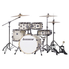 LC197-2 Accent Pro Барабанная установка, белая, 2 коробки, Ludwig LC197-2 Accent Pro Барабанная установка, белая, 2 коробки, Ludwig