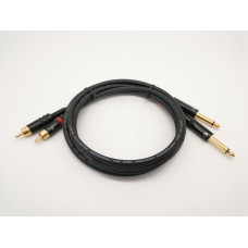 E57-2RCA-2J-0100-0 Кабель аудио 2хRCA-2хJack, 1м, ZZcable