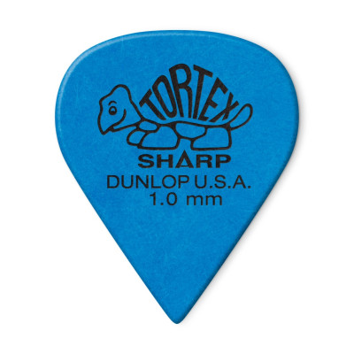 412P1.00 Tortex Sharp Медиаторы 12шт, толщина 1,00мм, Dunlop