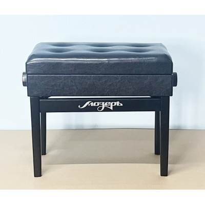BPM-55/BK Банкетка для пианино или рояля деревянная, черная, Мозеръ
