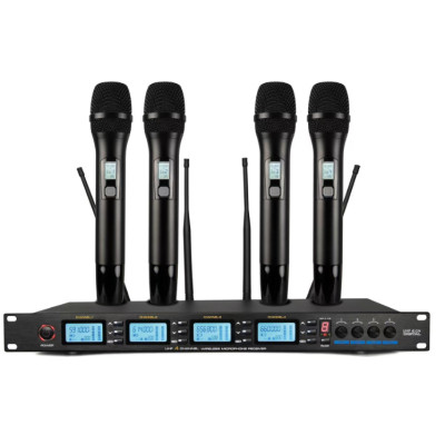 LS-214-M Беспроводная микрофонная система, 4 ручных передатчика, LAudio