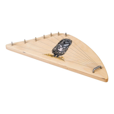 GU-50.79.07.11201 Гусельная дощечка Ёжик, светлый с рисунком, Гусельник