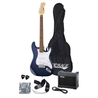 SET-HEG310BL Комплект электрогитары, комбоусилителя, аксессуаров, синий, Homage