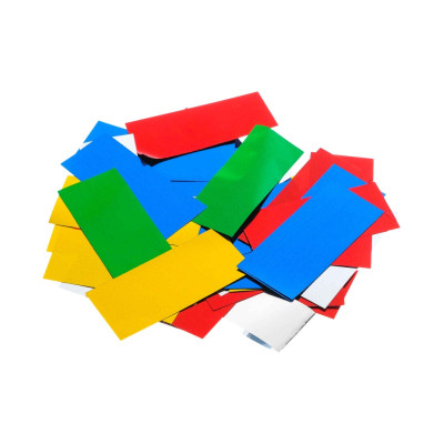 OMCMCL Конфетти металлизированное 20х50мм, разноцветный, упаковка 1 кг, Foix