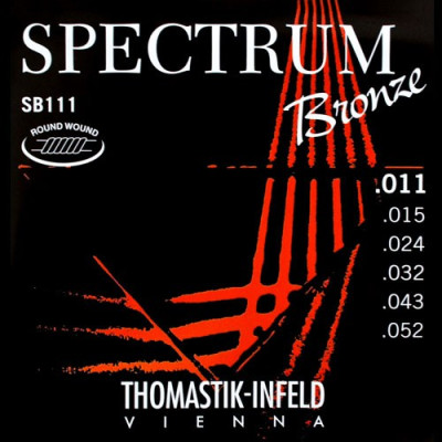 SB111 Spectrum Bronze Комплект струн для акустической гитары, сталь/бронза, 011-052, Thomastik