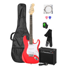 FGP/FGP-STK-RD Электрогитара в комплекте с комбоусилителем, красная, Foix