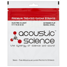 ACOUSTIC SCIENCE 9 11 16 24 32 42 NICKEL Набор 6 струн для гитары Электрик, опт 5 наб