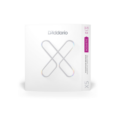 XSAPB11553 XS Комплект струн для акустической гитары, фосфорная бронза, 11.5-53, D'Addario