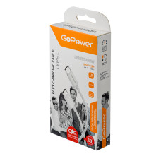 00-0002280 Кабель GP10TT-60W Type-C (m)-Type-C (m) 1.0м, 60W, белый, GoPower