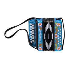 S20XL-C-LB Гармонь "Ромашка" 15х12-I, голубая, Шуйская гармонь