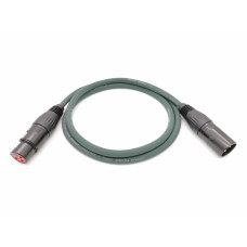 E1-XLR-M-F-0100-10 Кабель микрофонный (балансный), оливковый, 1м, ZZcable