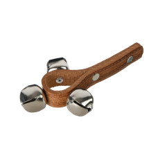 FLT-G11-3A Колокольчики (шарики) на кожаной ручке (3 колокольчика), Fleet