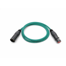 E1-XLR-M-F-0100-5 Кабель микрофонный (балансный), зеленый, 1м, ZZcable