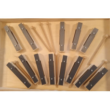 SGBA13 Металлофон разборный (глокеншпиль) альт 8 нот+ 5 полутонов, 13 палочек, в кейсе, Sinkopa