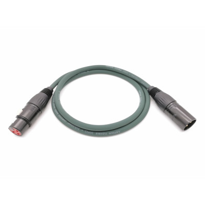 E1-XLR-M-F-0100-10 Кабель микрофонный (балансный), оливковый, 1м, ZZcable