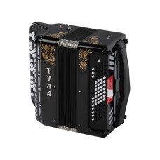 BN-41-BK Баян ученический двухголосный "Тула" 46х80-II, черный, Тульская гармонь