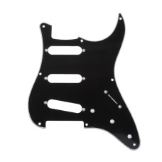 MX1405BK Пикгард для гитары Fender Stratocaster Japan, 3 слоя, черная, Musiclily