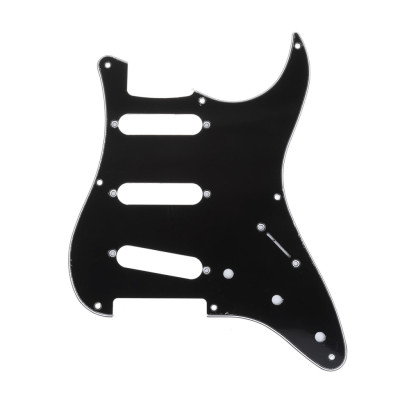 MX1405BK Пикгард для гитары Fender Stratocaster Japan, 3 слоя, черная, Musiclily