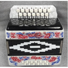 S40XL-C-WH Гармонь "Сувенир" 15х12-I, белая, палехская роспись, Шуйская гармонь S40XL-C-WH Гармонь "Сувенир" 15х12-I, белая, палехская роспись, Шуйская гармонь