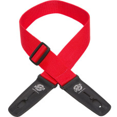 LIS-002-P2-RED Poly Pro Series Ремень для гитары с блокировкой, красный, Lock-It Straps, D'Andrea