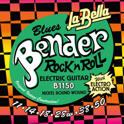 B1150 The Bender Blues Комплект струн для электрогитары, никелированные, 11-50, La Bella