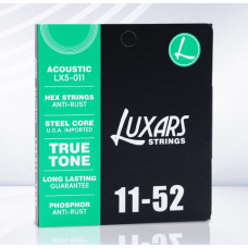 LX5-012 Комплект струн для акустической гитары, фосфорная бронза, 12-53, Luxars
