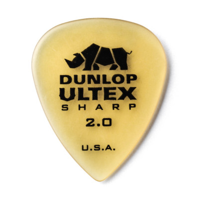 433P2.00 Ultex Sharp Медиаторы 6шт, толщина 2,00мм, Dunlop