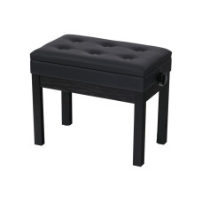 HY-P410-SATIN-BLACK Банкетка, матовый черный, искусственная кожа, Rin