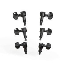 PWAT-332L Auto-Trim Колки для гитары, 3+3, локовые, черные, D'Addario