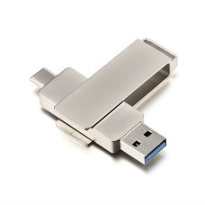 00-00030046 Флеш-накопитель MODERN 128GB USB3.0 Type-C (m) металл серый, GoPower