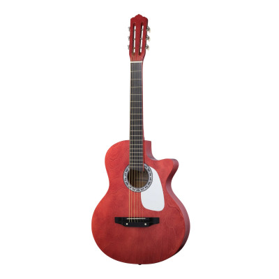 ACD-41A-34d-MAH Акустическая гитара, с вырезом, цвет красное дерево, глянцевая, АККОРД