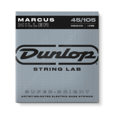 DBMMS45105 Marcus Miller Super Bright Комплект струн для бас-гитары, нерж.сталь, 45-105, Dunlop