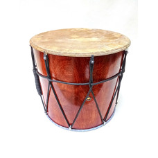 MZ-B13-LwcherKL Барабан кавказский 13", лак красный, мембрана пластик/кожа, с чехлом, MEZZO