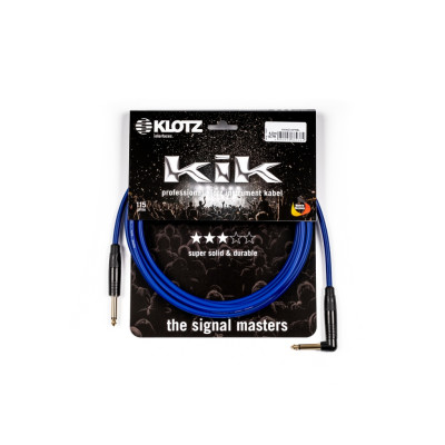 KIKKG4.5PRBL KIK Кабель инструментальный 4,5м, прямой/угловой коннекторы, Klotz
